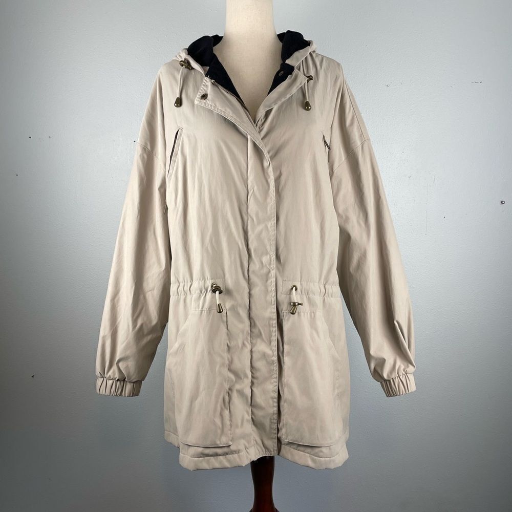 Nordstroms Women's Cream Hooded Jacket Size 3X EUC